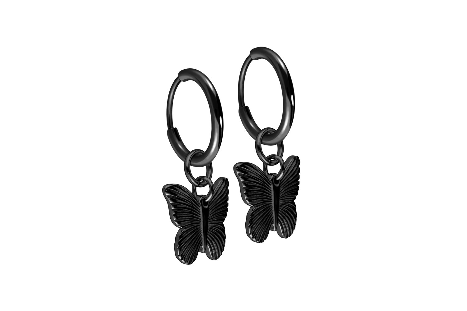 Titan Ohrclicker Creolen SCHMETTERLING von Piercingline